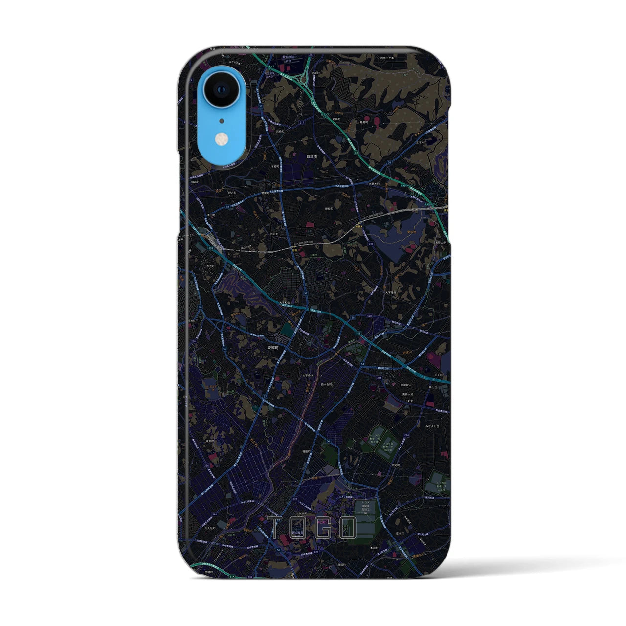 【東郷(愛知県)】地図柄iPhoneケース(バックカバータイプ)