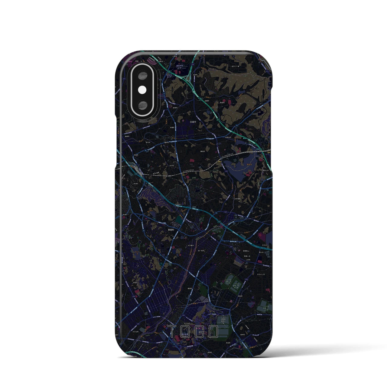 【東郷(愛知県)】地図柄iPhoneケース(バックカバータイプ)