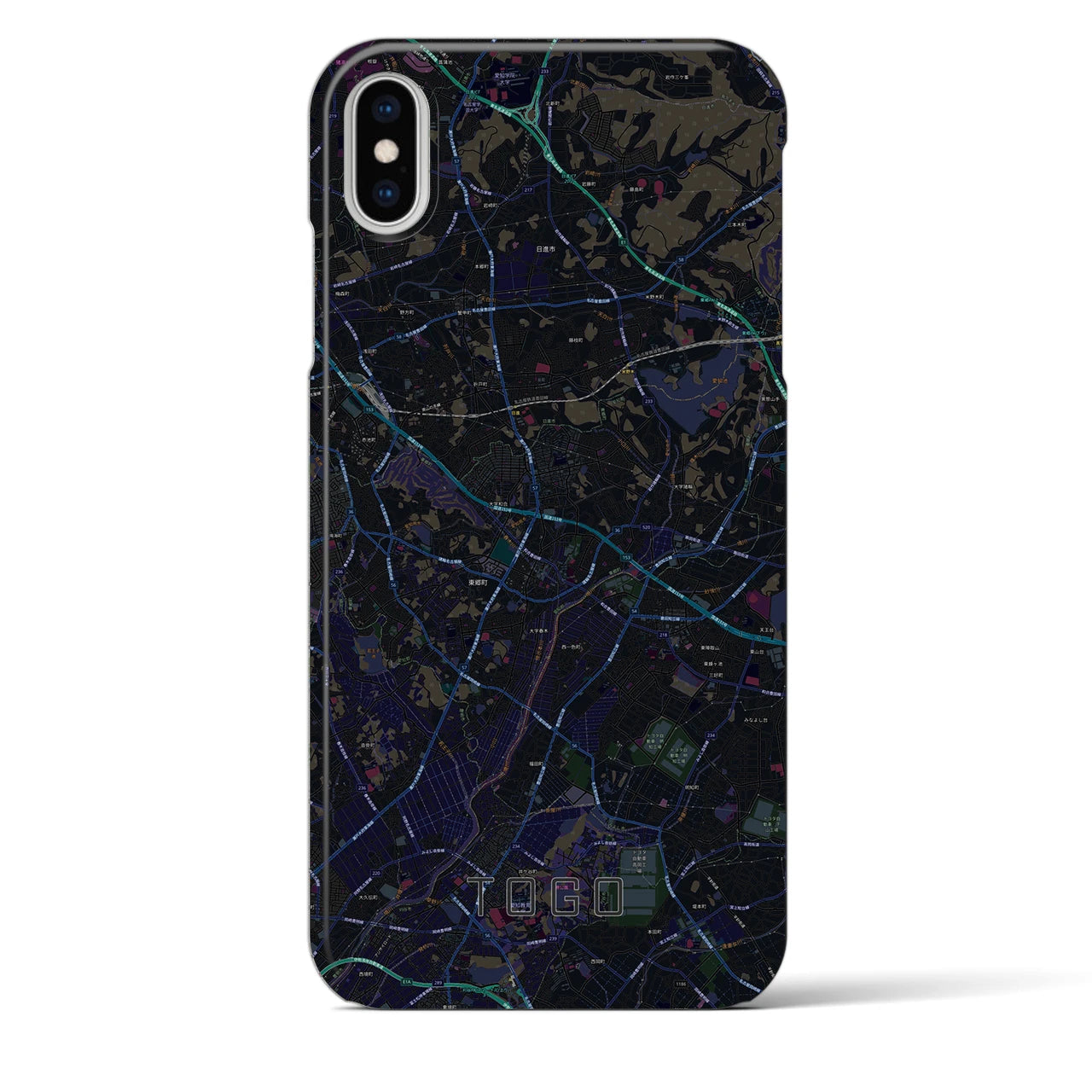 【東郷(愛知県)】地図柄iPhoneケース(バックカバータイプ)