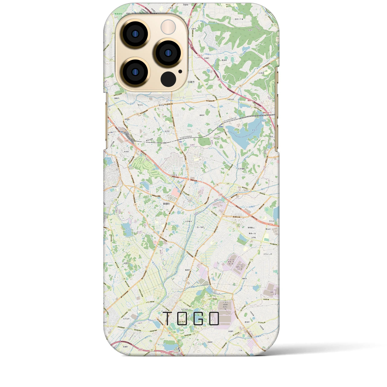 【東郷(愛知県)】地図柄iPhoneケース(バックカバータイプ)