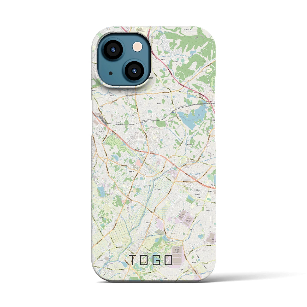 【東郷(愛知県)】地図柄iPhoneケース(バックカバータイプ)