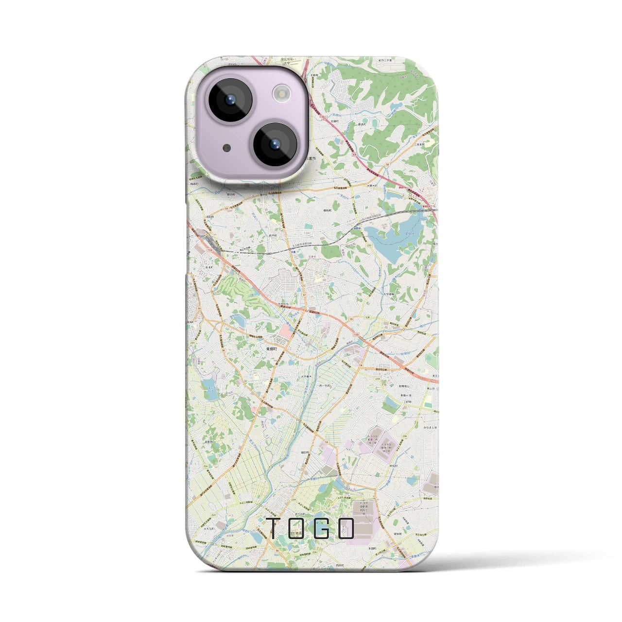 【東郷(愛知県)】地図柄iPhoneケース(バックカバータイプ)