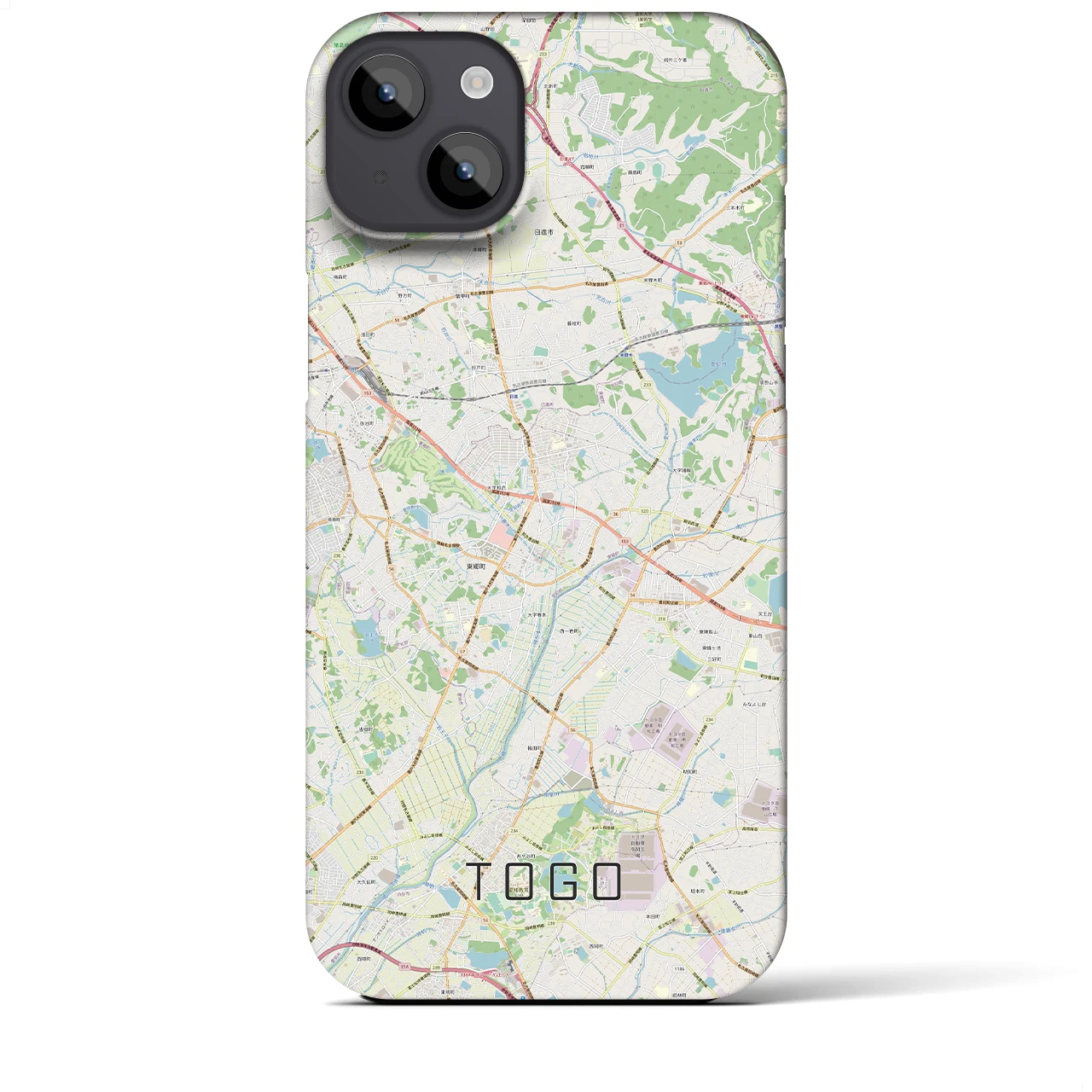 【東郷(愛知県)】地図柄iPhoneケース(バックカバータイプ)