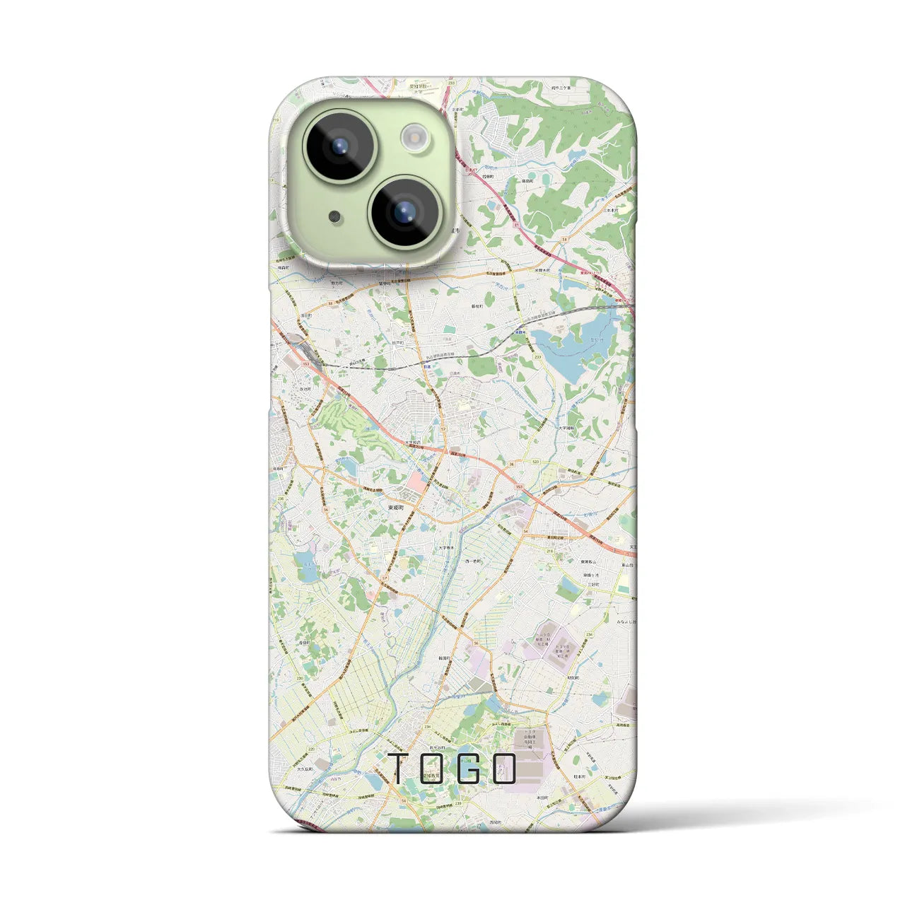 【東郷(愛知県)】地図柄iPhoneケース(バックカバータイプ)