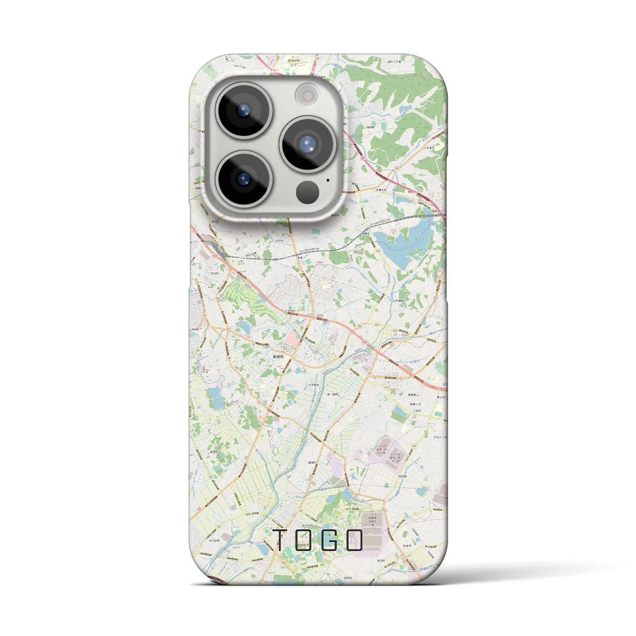 【東郷(愛知県)】地図柄iPhoneケース(バックカバータイプ)