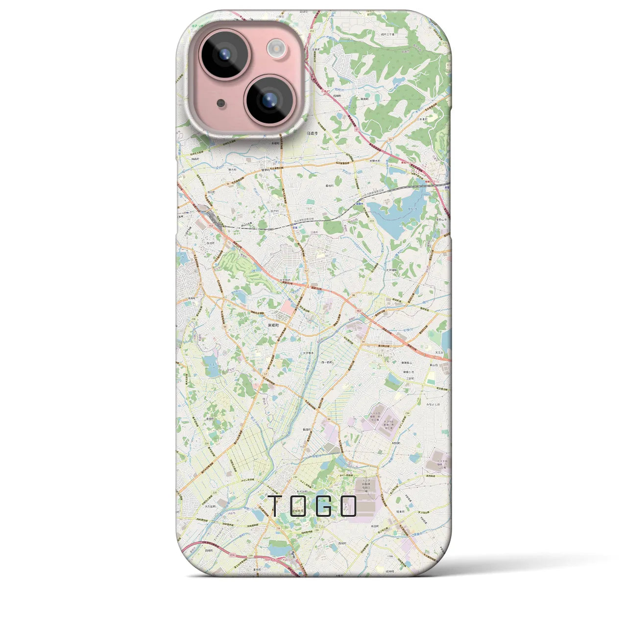 【東郷(愛知県)】地図柄iPhoneケース(バックカバータイプ)