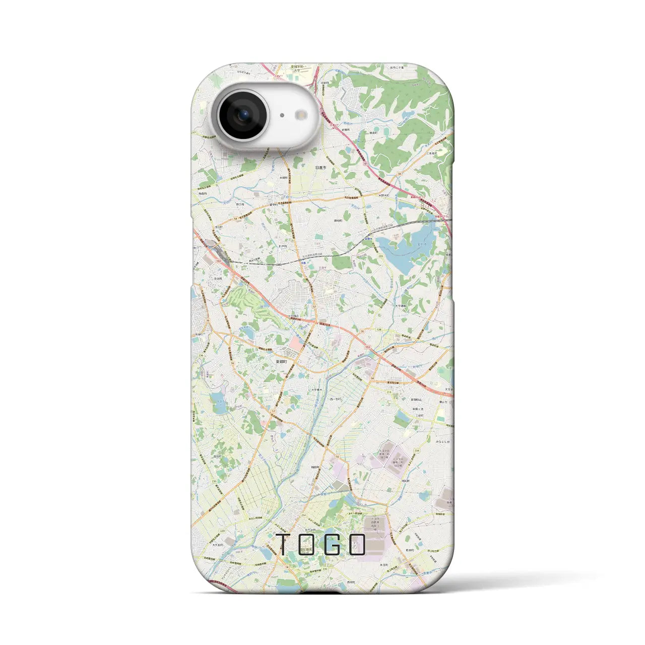 【東郷(愛知県)】地図柄iPhoneケース(バックカバータイプ)