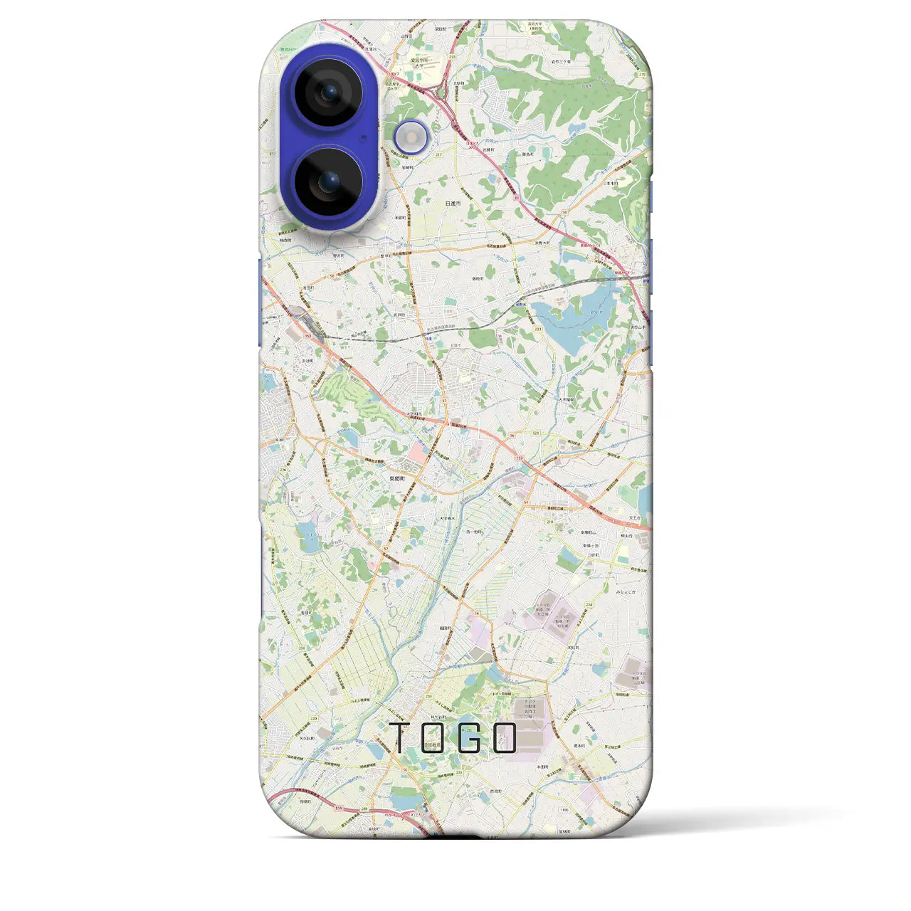 【東郷(愛知県)】地図柄iPhoneケース(バックカバータイプ)