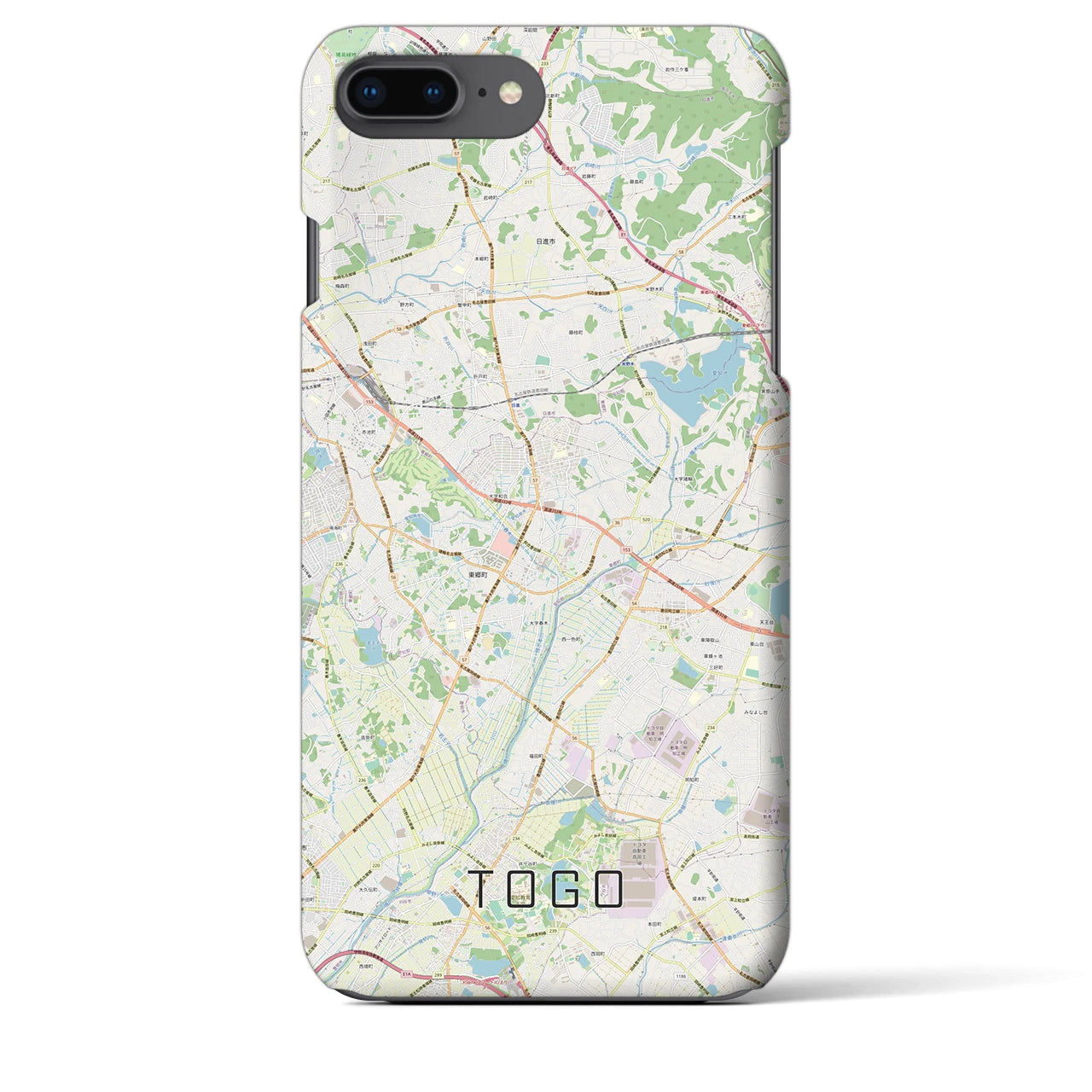 【東郷(愛知県)】地図柄iPhoneケース(バックカバータイプ)