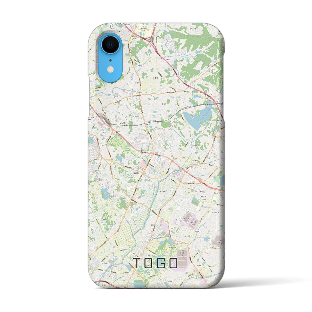 【東郷(愛知県)】地図柄iPhoneケース(バックカバータイプ)