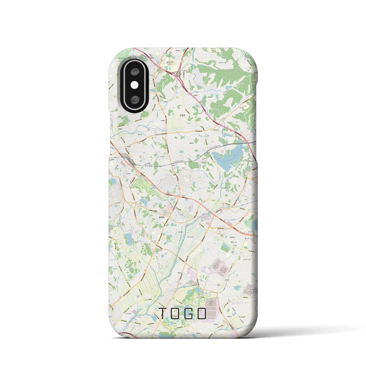 【東郷(愛知県)】地図柄iPhoneケース(バックカバータイプ)