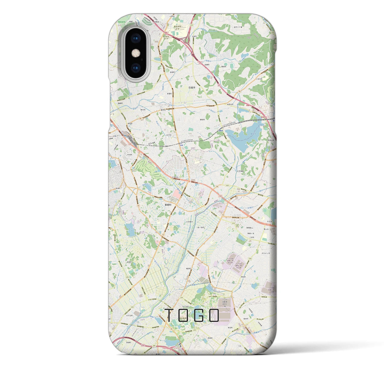【東郷(愛知県)】地図柄iPhoneケース(バックカバータイプ)