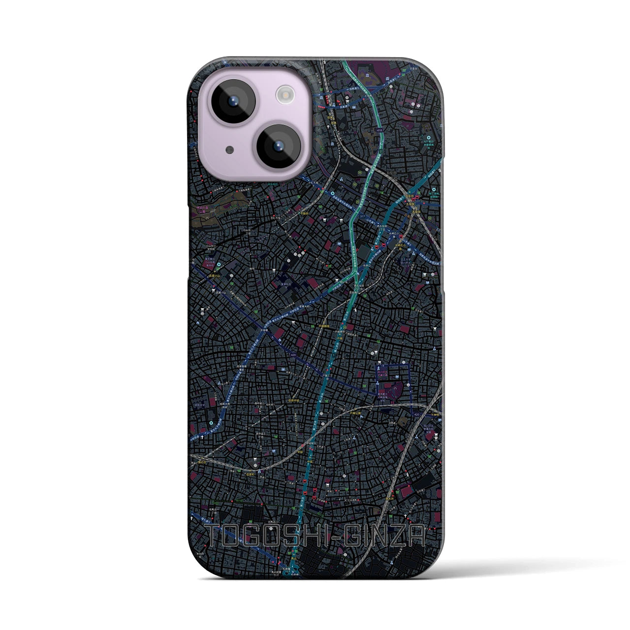 【戸越銀座(東京都)】地図柄iPhoneケース(バックカバータイプ)