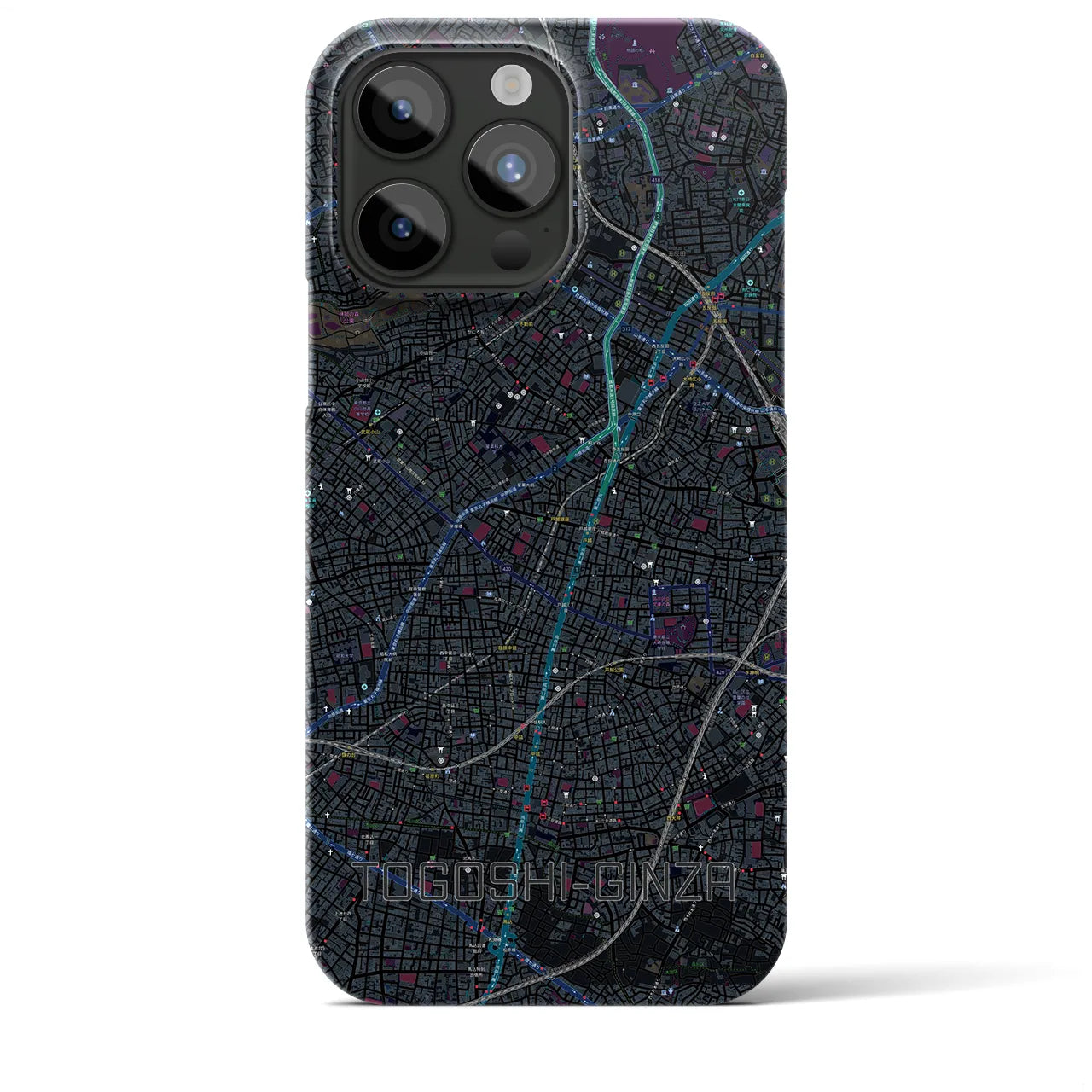 【戸越銀座(東京都)】地図柄iPhoneケース(バックカバータイプ)