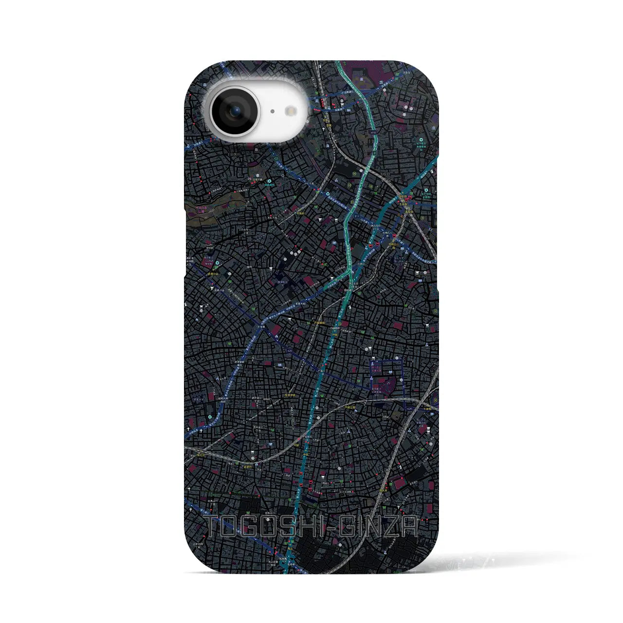 【戸越銀座(東京都)】地図柄iPhoneケース(バックカバータイプ)