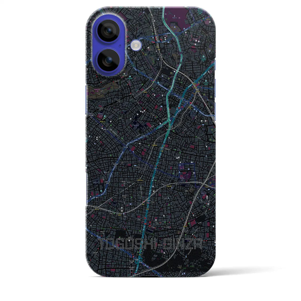 【戸越銀座(東京都)】地図柄iPhoneケース(バックカバータイプ)