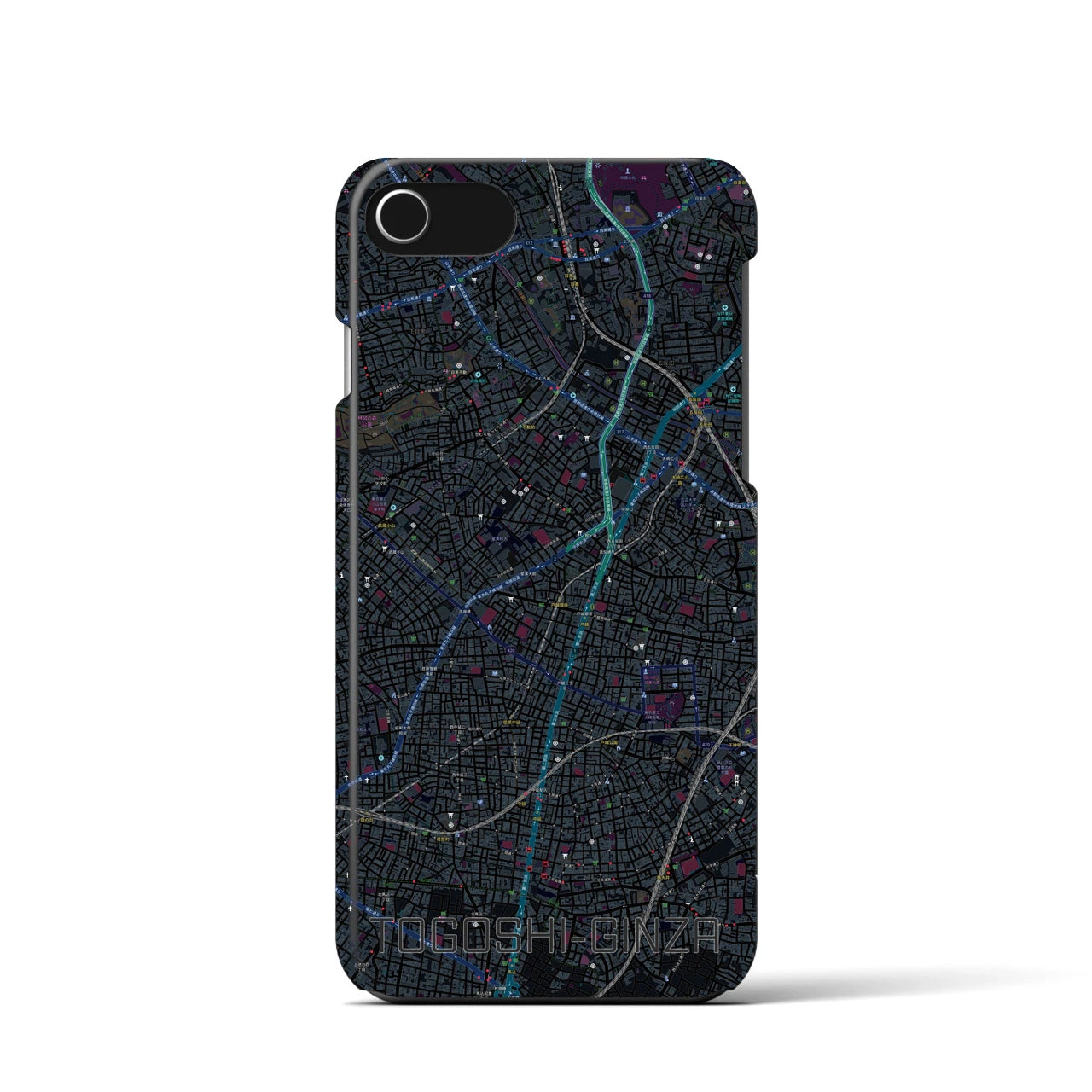 【戸越銀座(東京都)】地図柄iPhoneケース(バックカバータイプ)