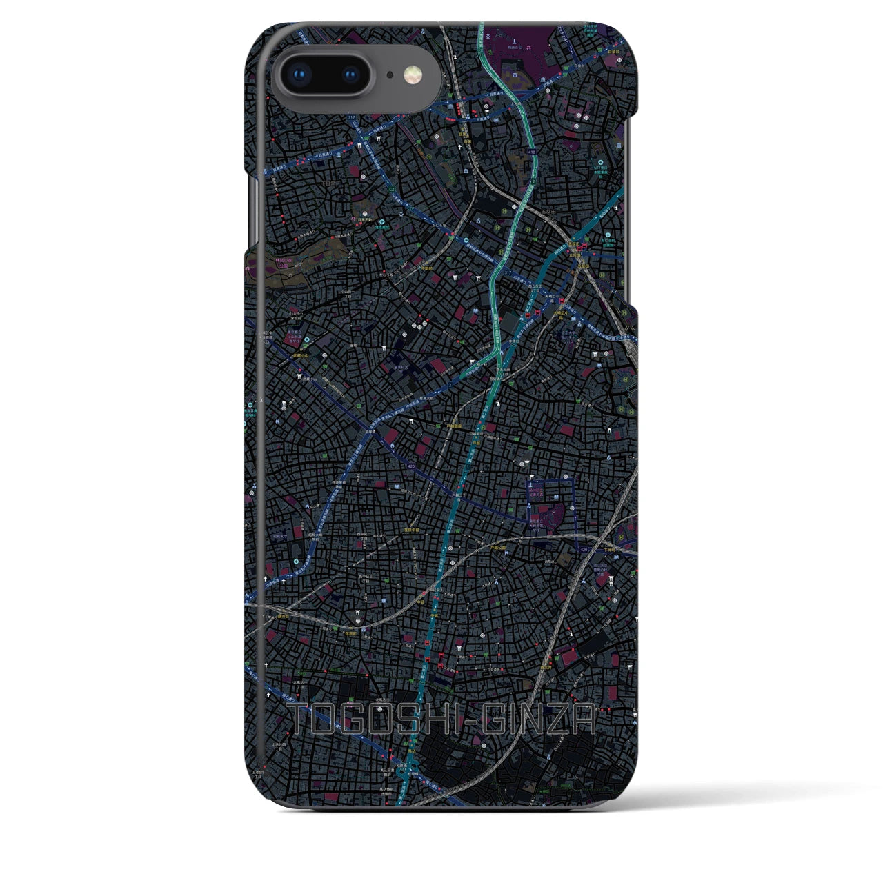 【戸越銀座(東京都)】地図柄iPhoneケース(バックカバータイプ)