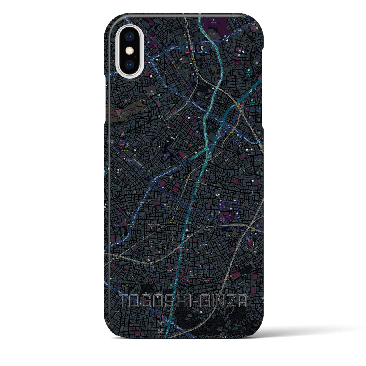 【戸越銀座(東京都)】地図柄iPhoneケース(バックカバータイプ)