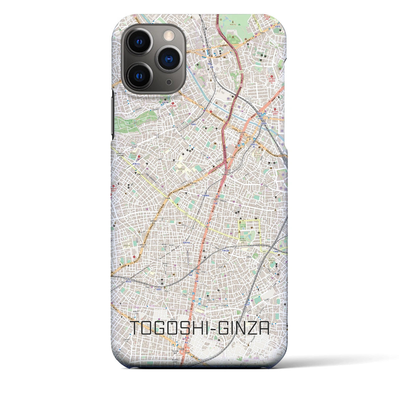 【戸越銀座(東京都)】地図柄iPhoneケース(バックカバータイプ)