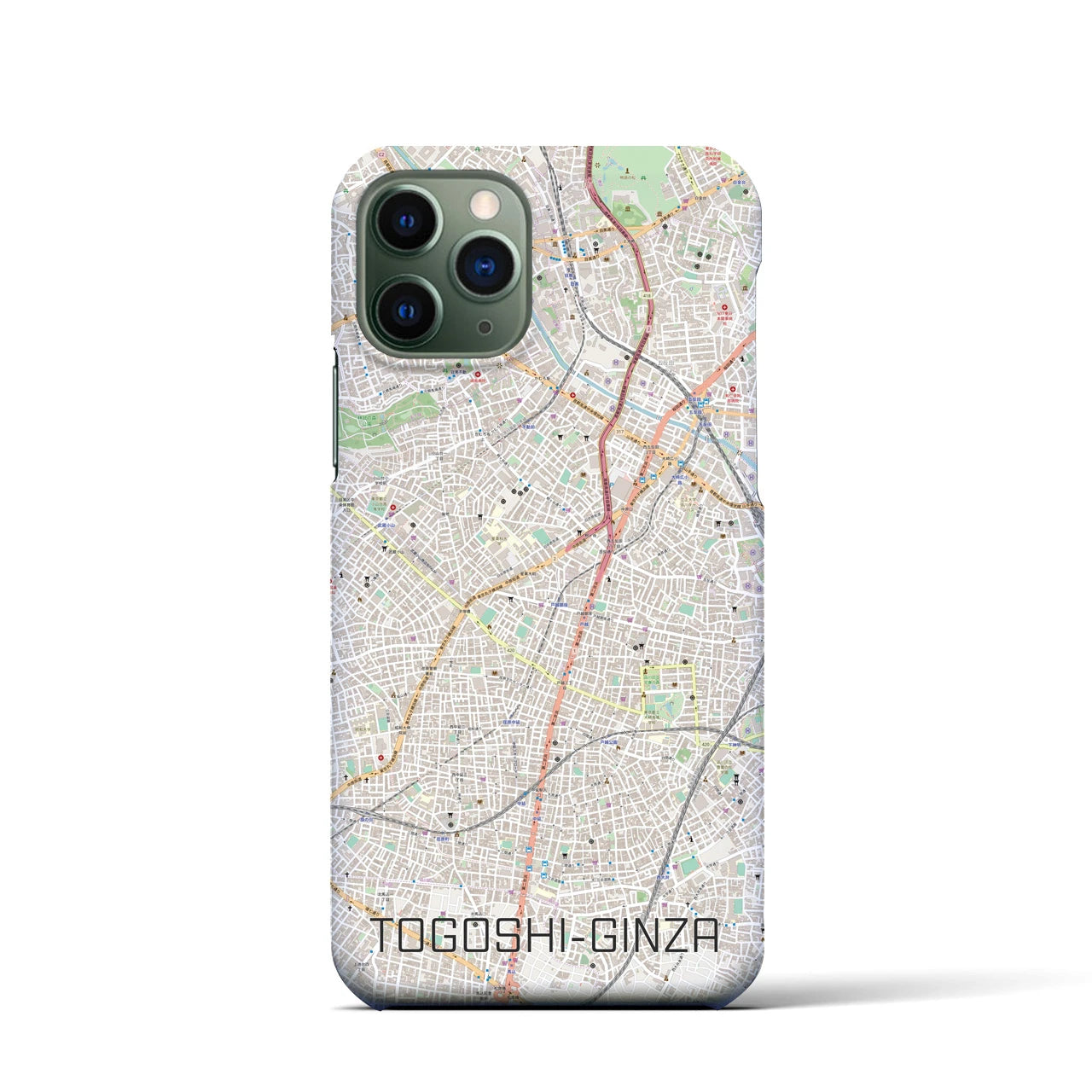 【戸越銀座(東京都)】地図柄iPhoneケース(バックカバータイプ)