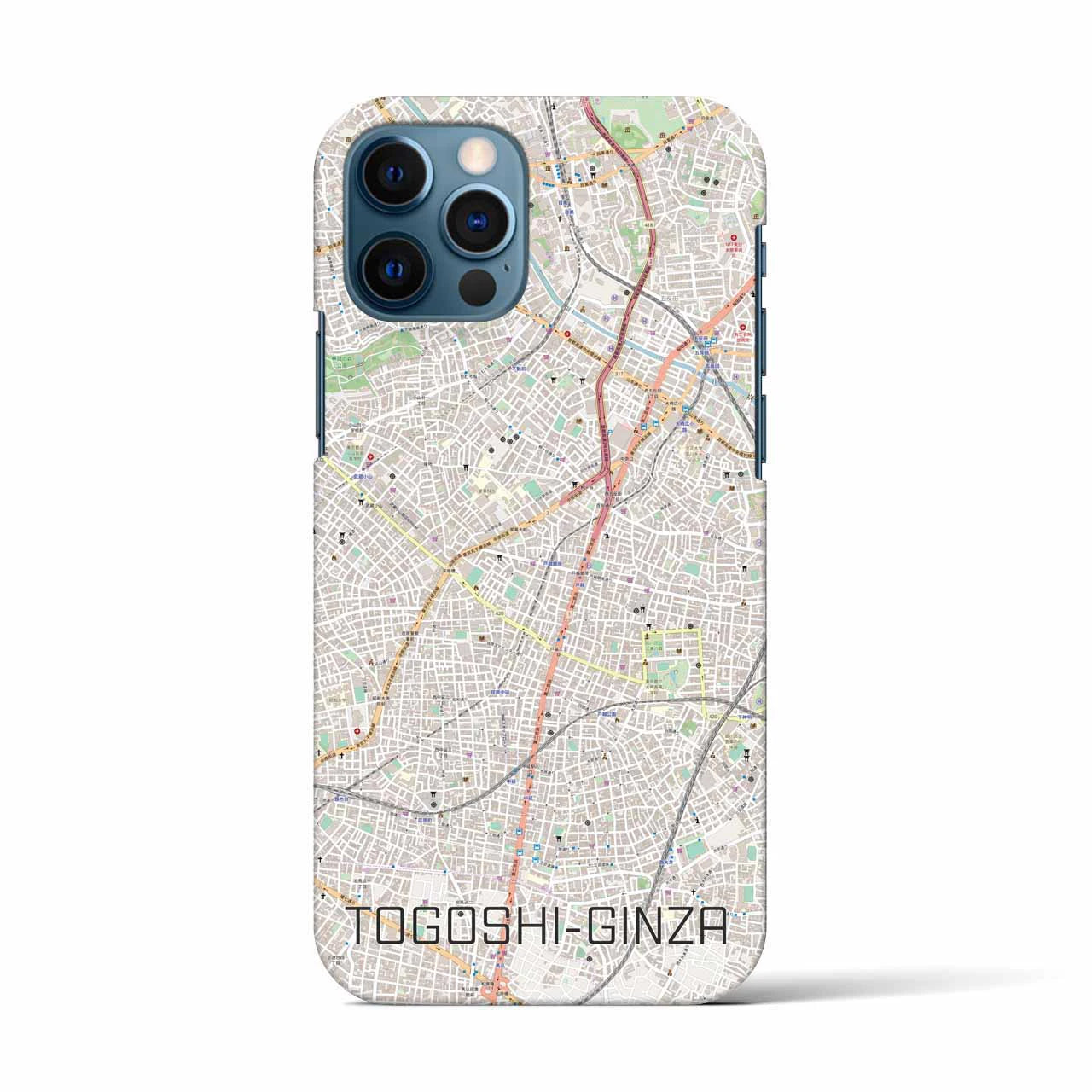 【戸越銀座(東京都)】地図柄iPhoneケース(バックカバータイプ)