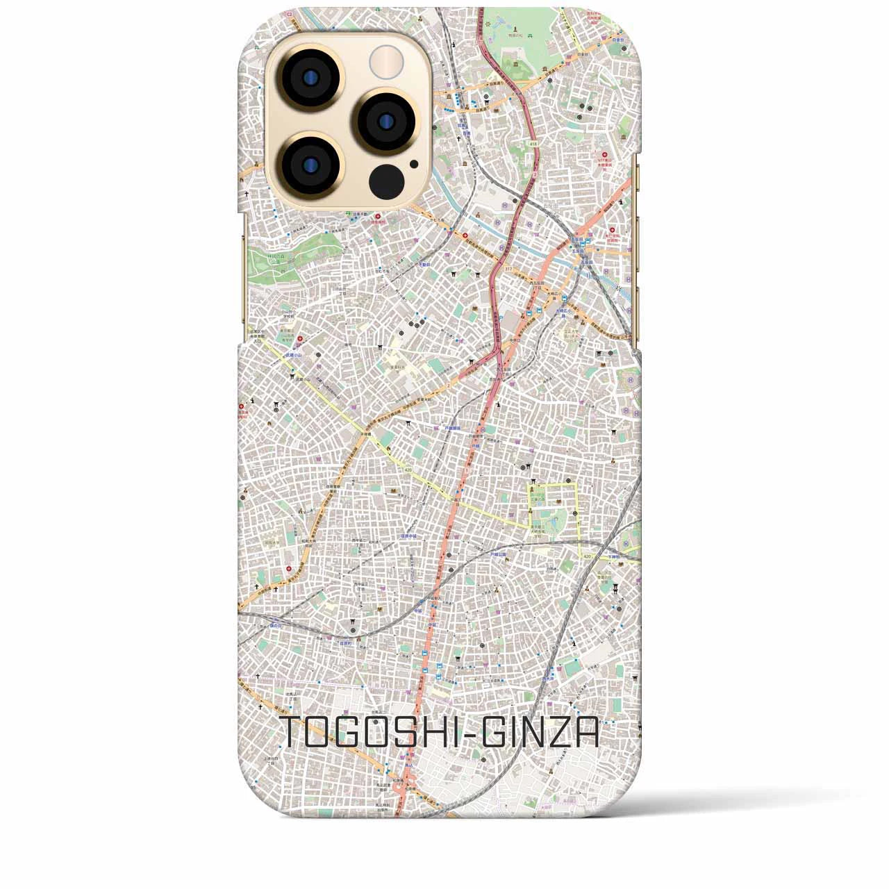 【戸越銀座(東京都)】地図柄iPhoneケース(バックカバータイプ)