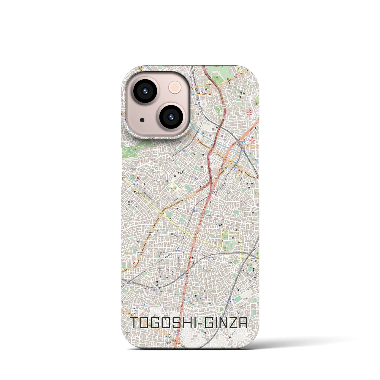 【戸越銀座(東京都)】地図柄iPhoneケース(バックカバータイプ)