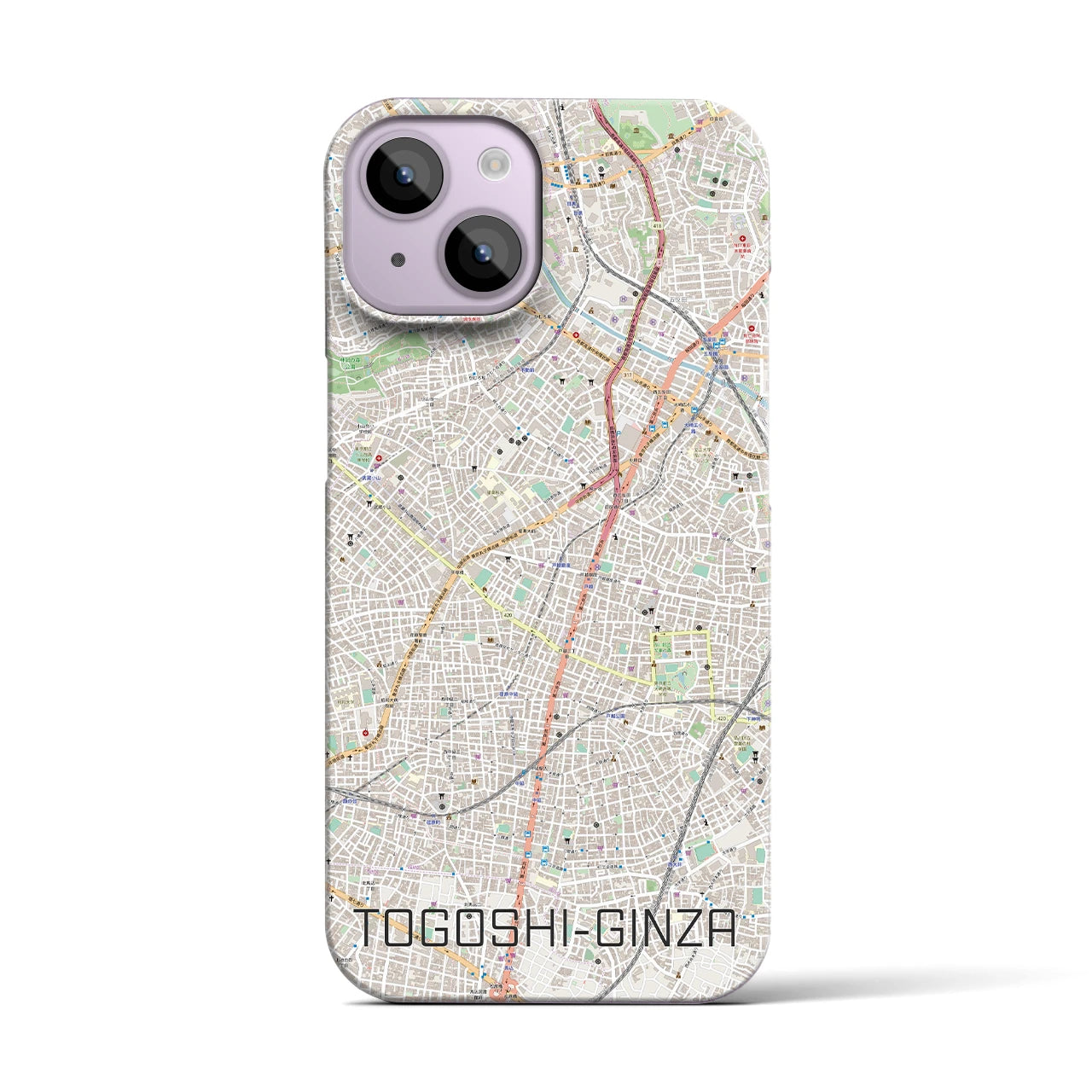 【戸越銀座(東京都)】地図柄iPhoneケース(バックカバータイプ)