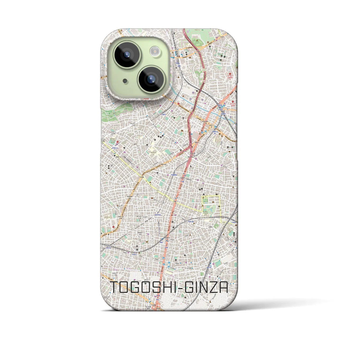 【戸越銀座(東京都)】地図柄iPhoneケース(バックカバータイプ)