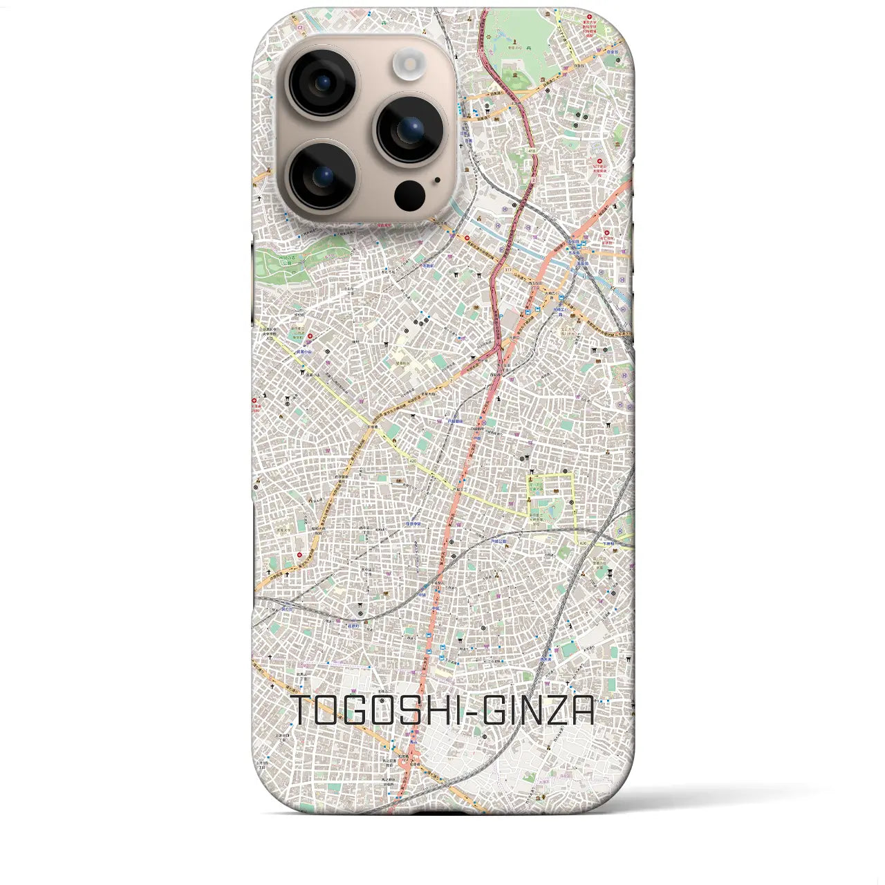 【戸越銀座(東京都)】地図柄iPhoneケース(バックカバータイプ)