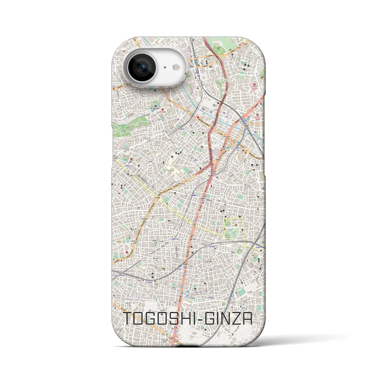 【戸越銀座(東京都)】地図柄iPhoneケース(バックカバータイプ)