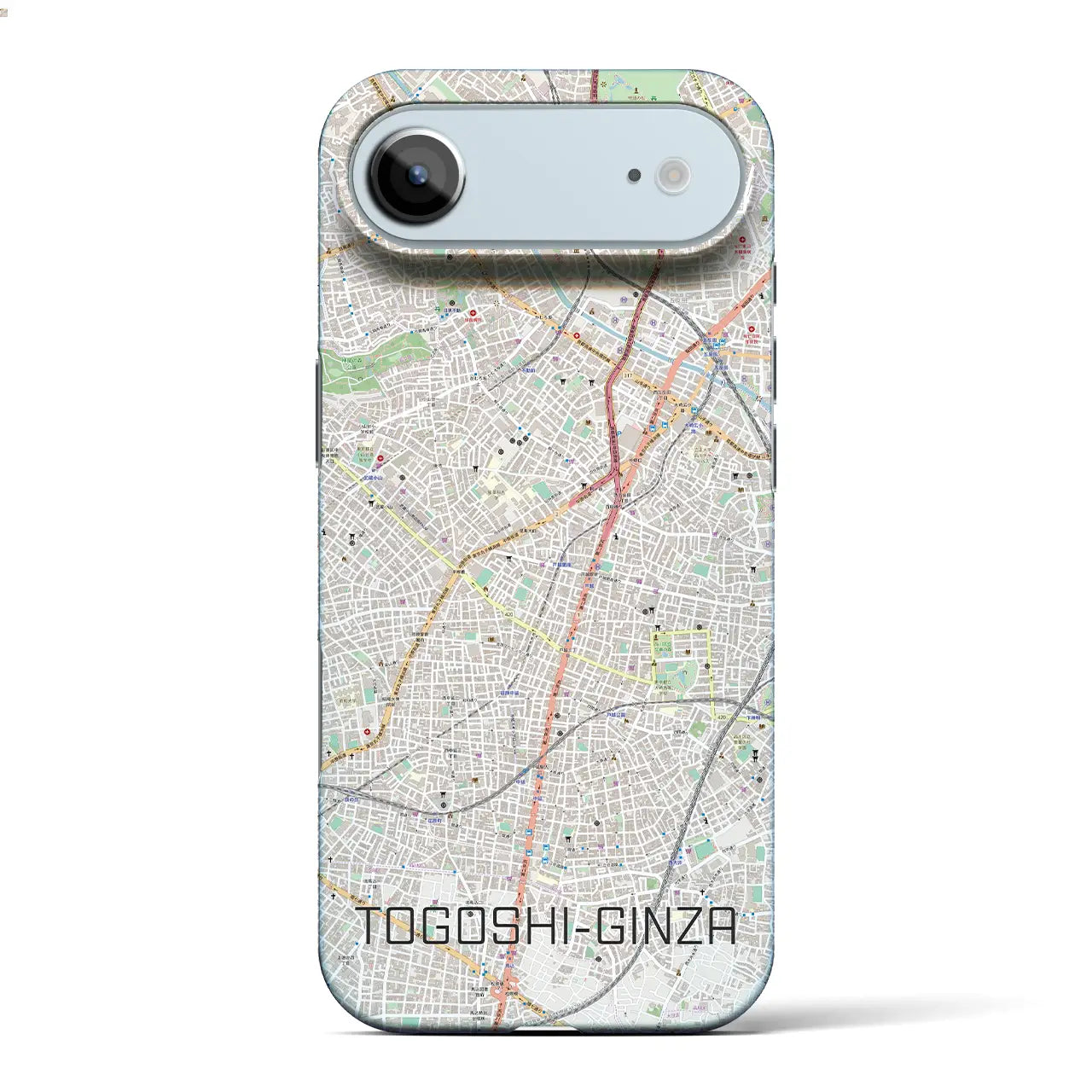 【戸越銀座(東京都)】地図柄iPhoneケース(バックカバータイプ)ナチュラル・iPhone 17 Pro Max 用