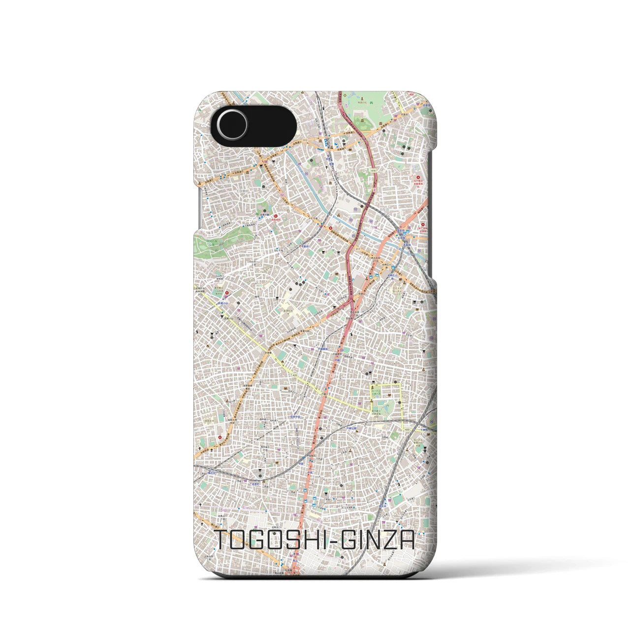 【戸越銀座(東京都)】地図柄iPhoneケース(バックカバータイプ)
