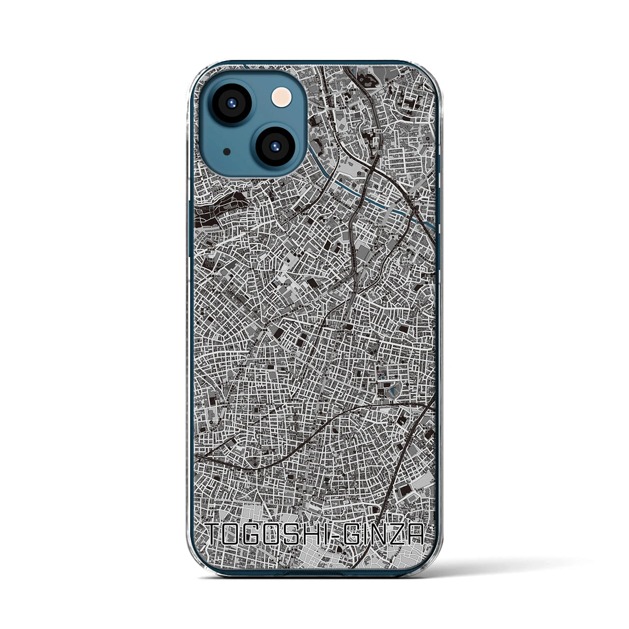 【戸越銀座(東京都)】地図柄iPhoneケース(クリアタイプ)