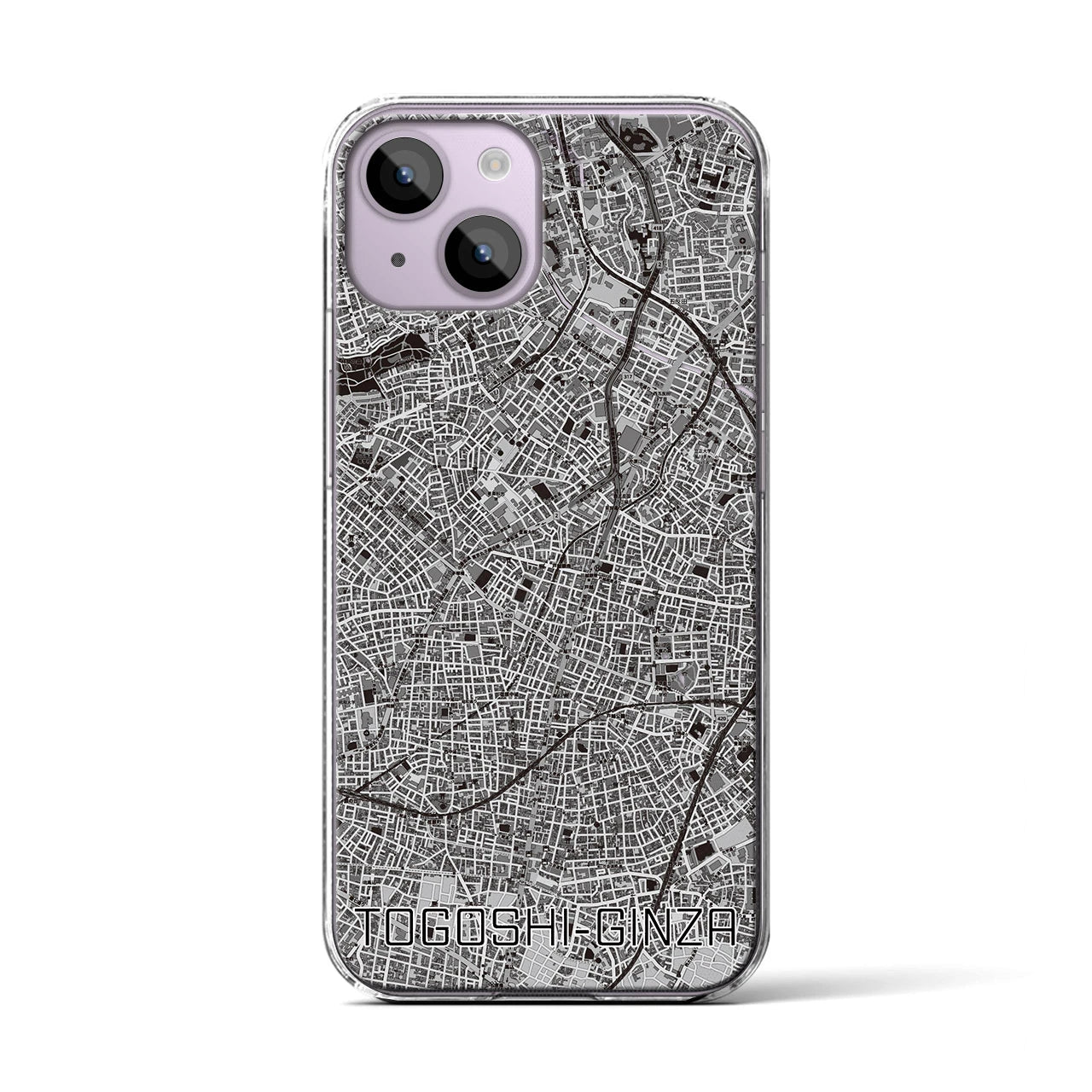 【戸越銀座(東京都)】地図柄iPhoneケース(クリアタイプ)