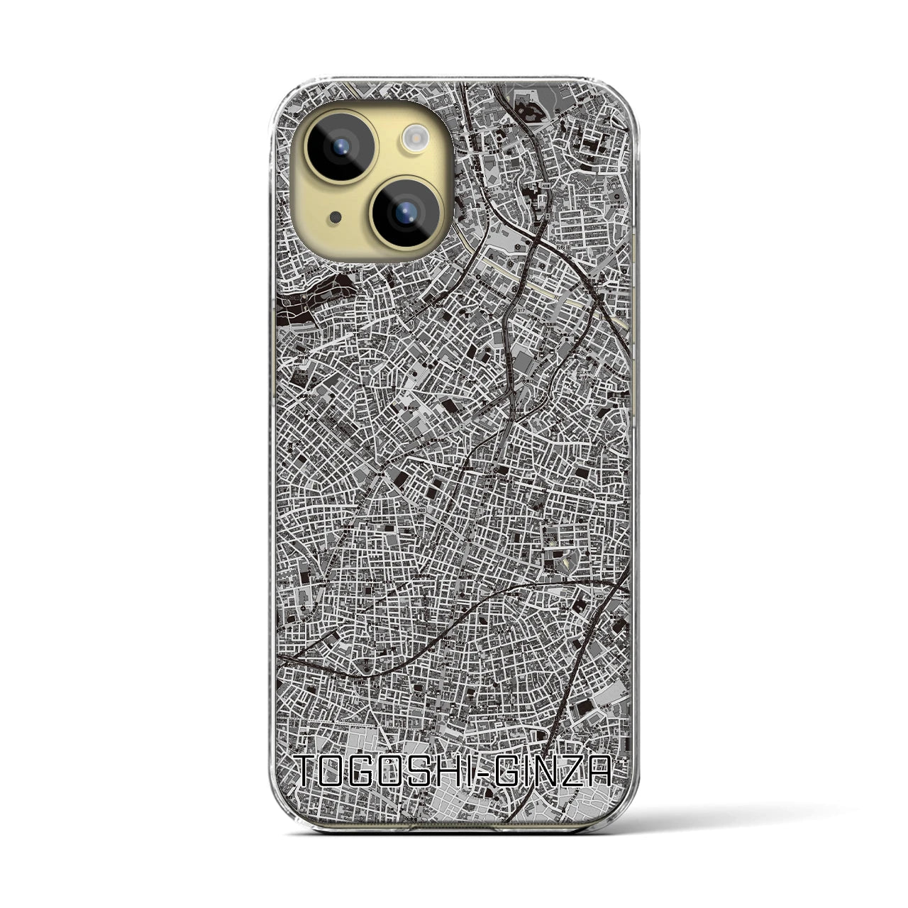 【戸越銀座(東京都)】地図柄iPhoneケース(クリアタイプ)
