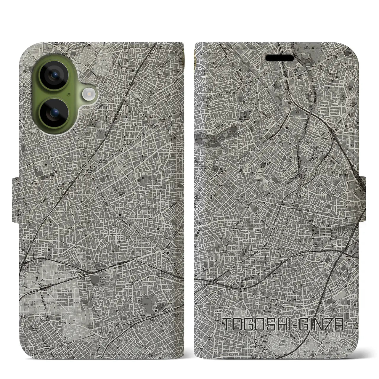 【戸越銀座(東京都)】地図柄iPhoneケース(手帳タイプ)