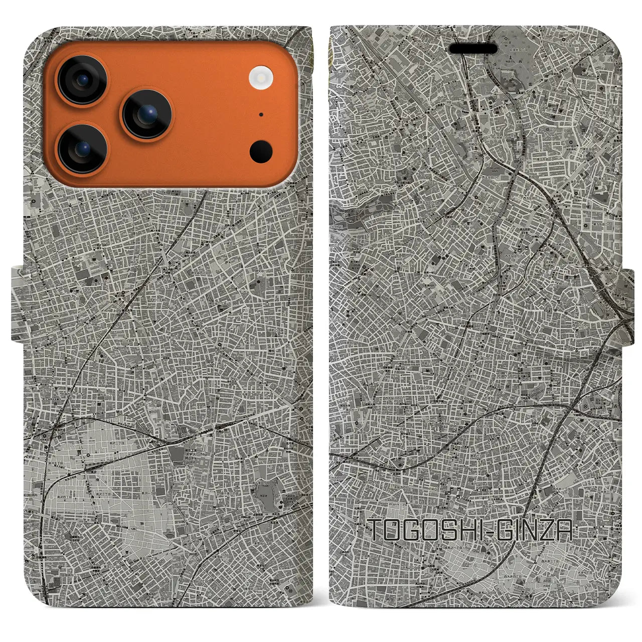 【戸越銀座(東京都)】地図柄iPhoneケース(手帳タイプ)