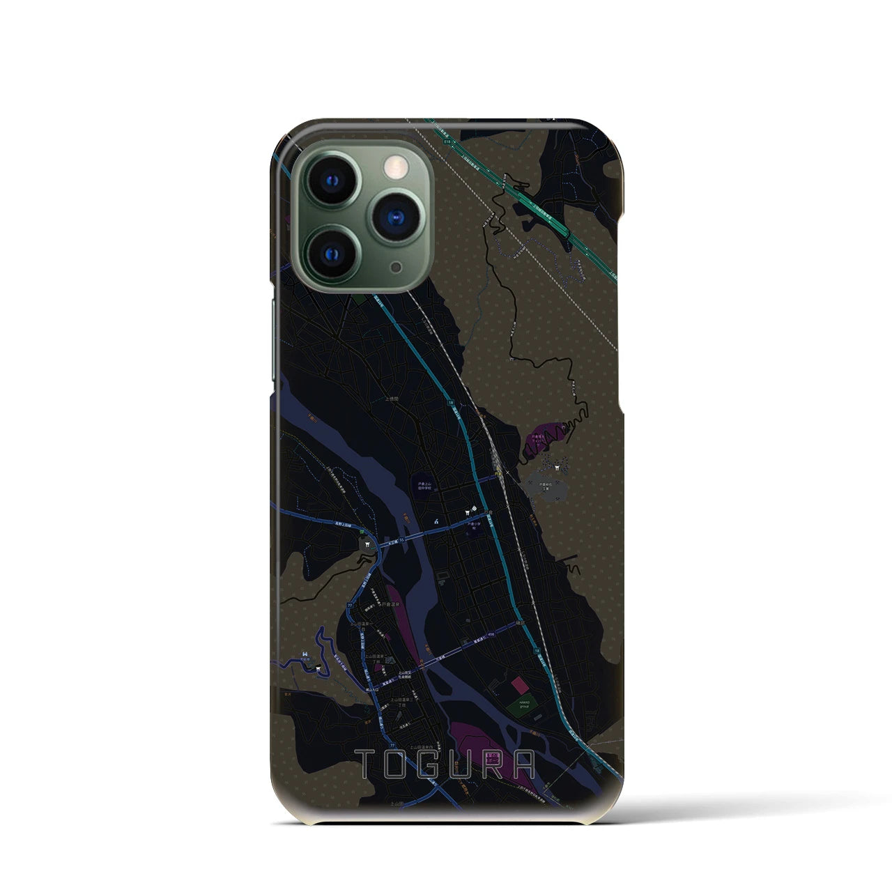 【戸倉(長野県)】地図柄iPhoneケース(バックカバータイプ)