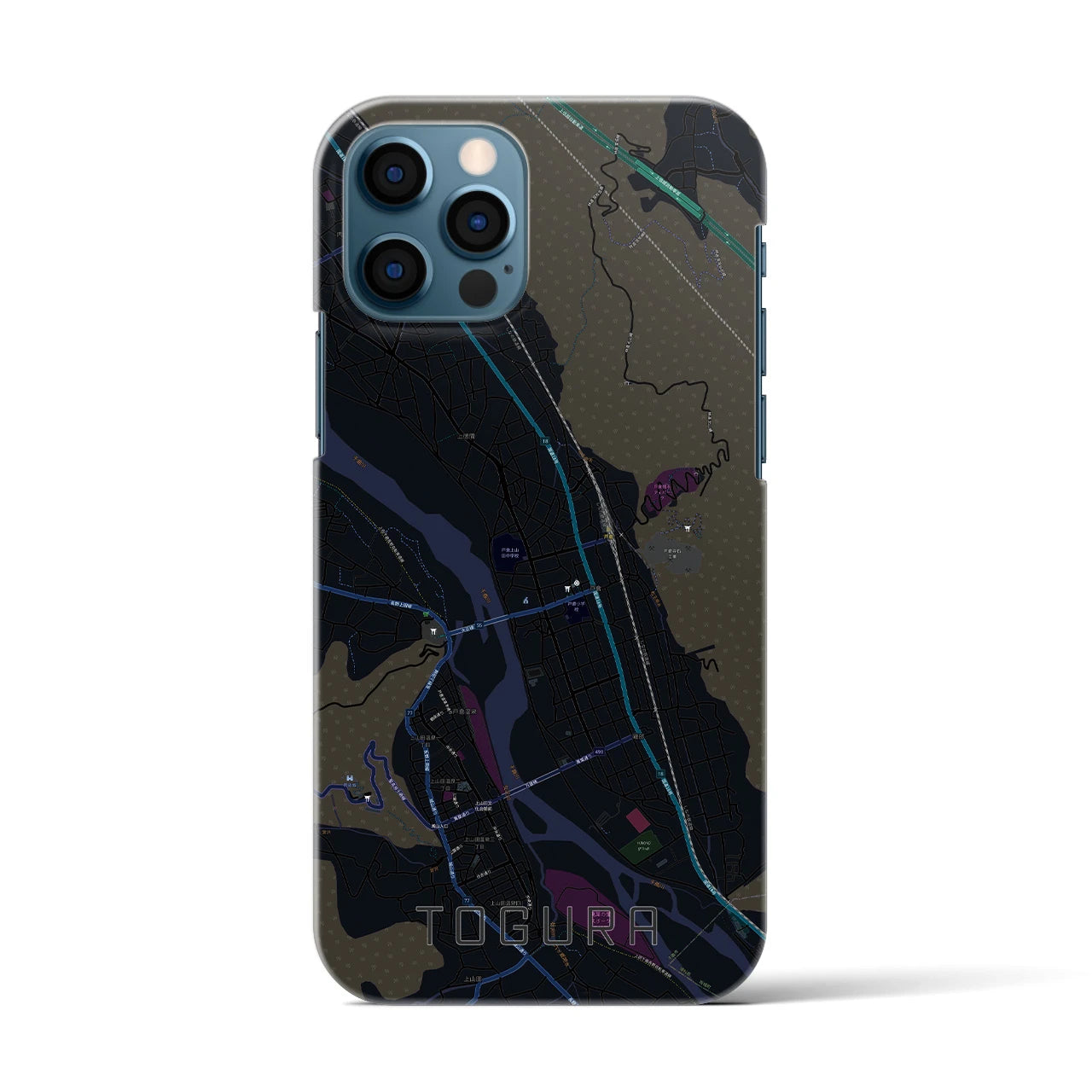 【戸倉(長野県)】地図柄iPhoneケース(バックカバータイプ)