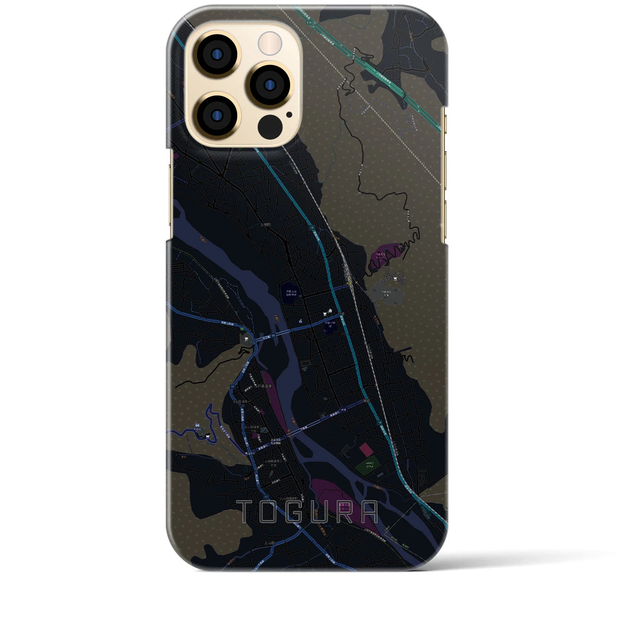 【戸倉(長野県)】地図柄iPhoneケース(バックカバータイプ)