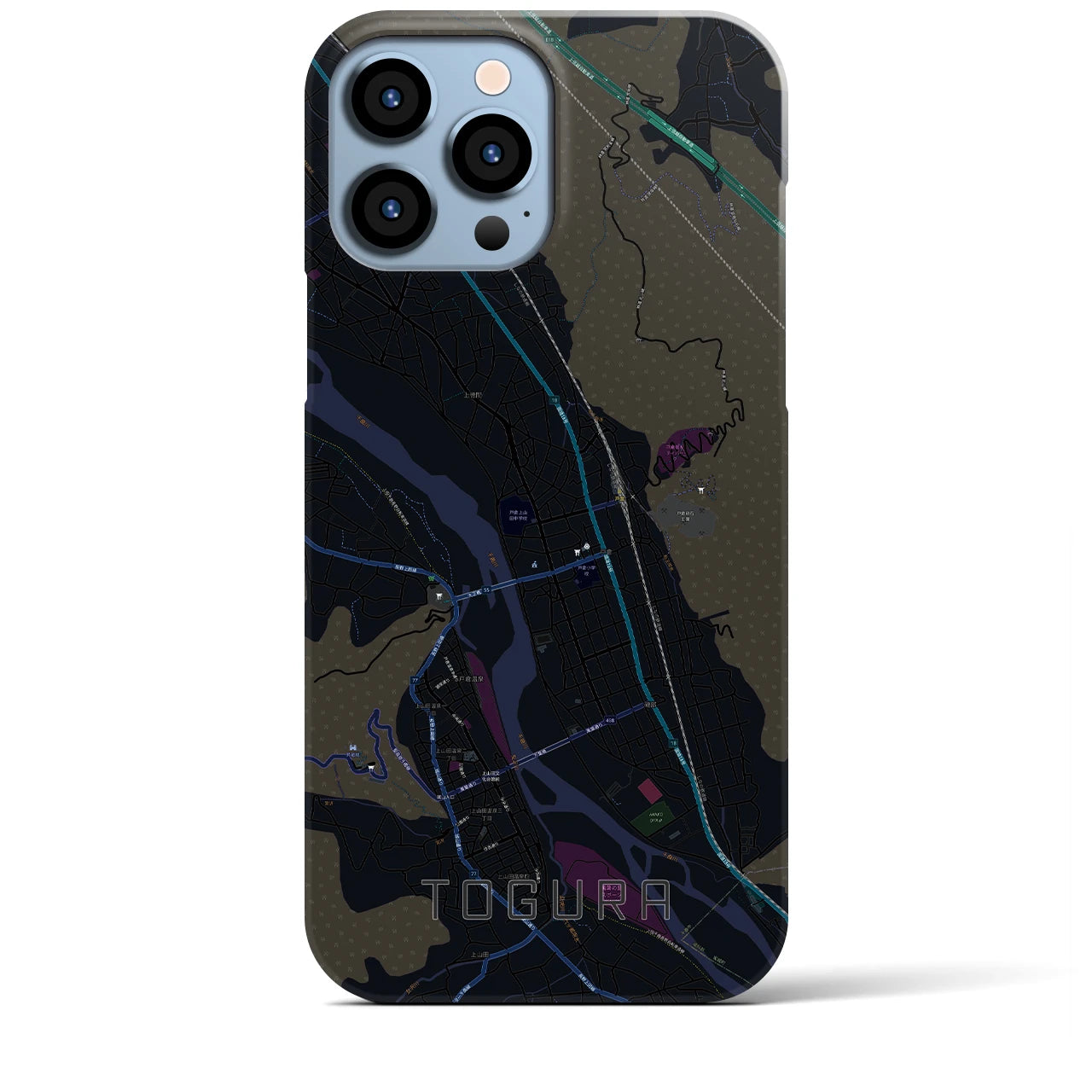 【戸倉(長野県)】地図柄iPhoneケース(バックカバータイプ)