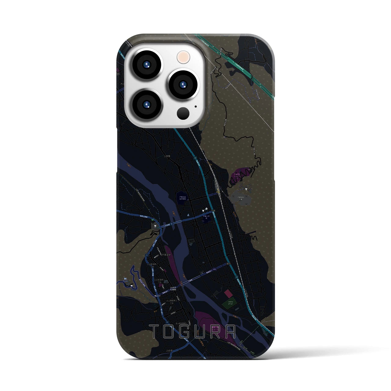 【戸倉(長野県)】地図柄iPhoneケース(バックカバータイプ)