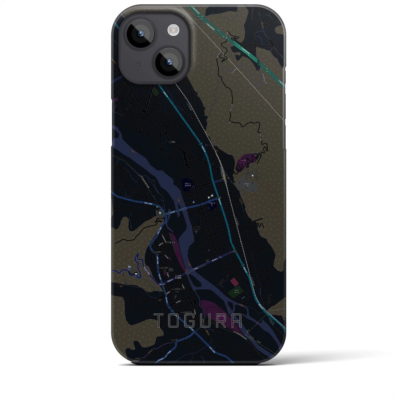 【戸倉(長野県)】地図柄iPhoneケース(バックカバータイプ)