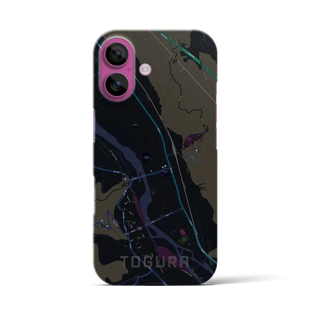 【戸倉(長野県)】地図柄iPhoneケース(バックカバータイプ)