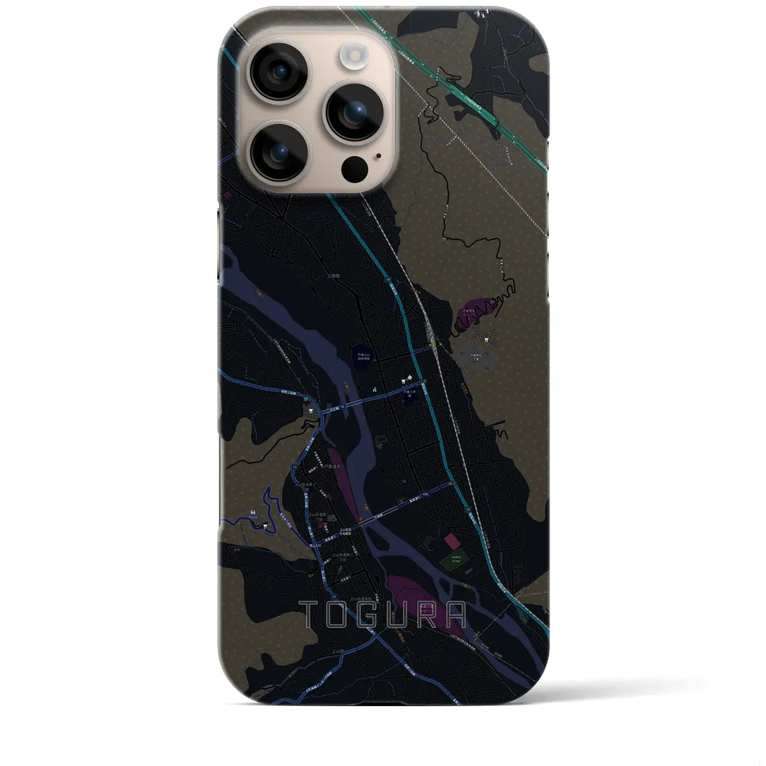 【戸倉(長野県)】地図柄iPhoneケース(バックカバータイプ)