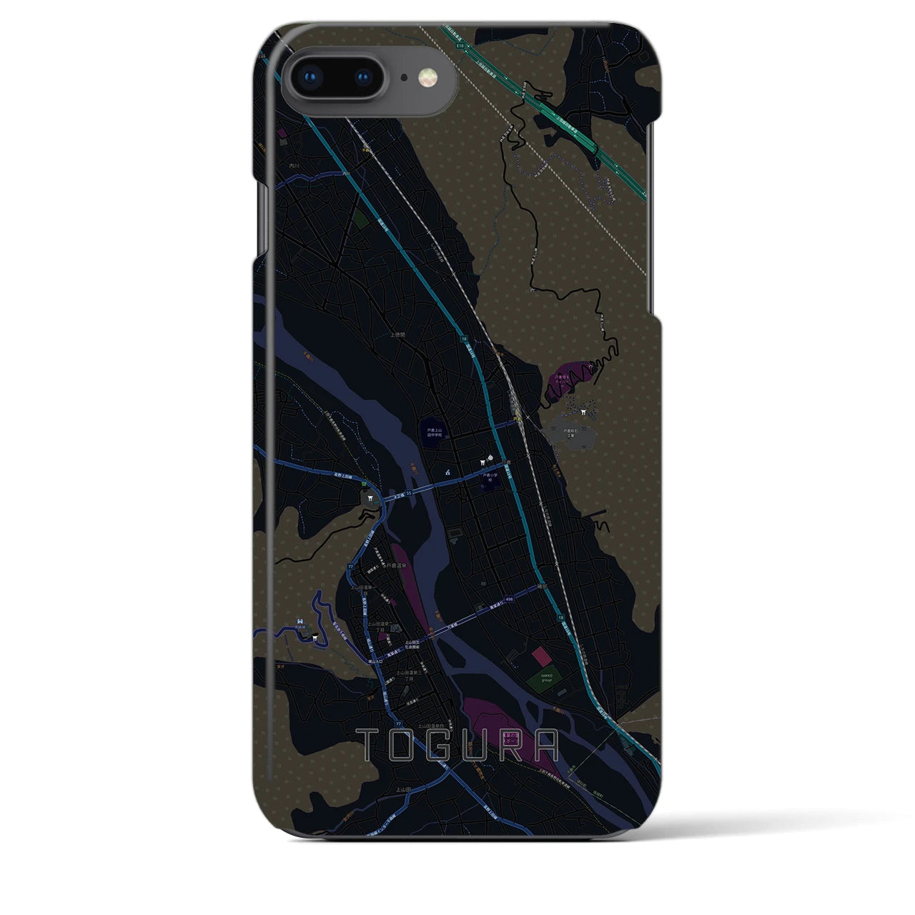 【戸倉(長野県)】地図柄iPhoneケース(バックカバータイプ)