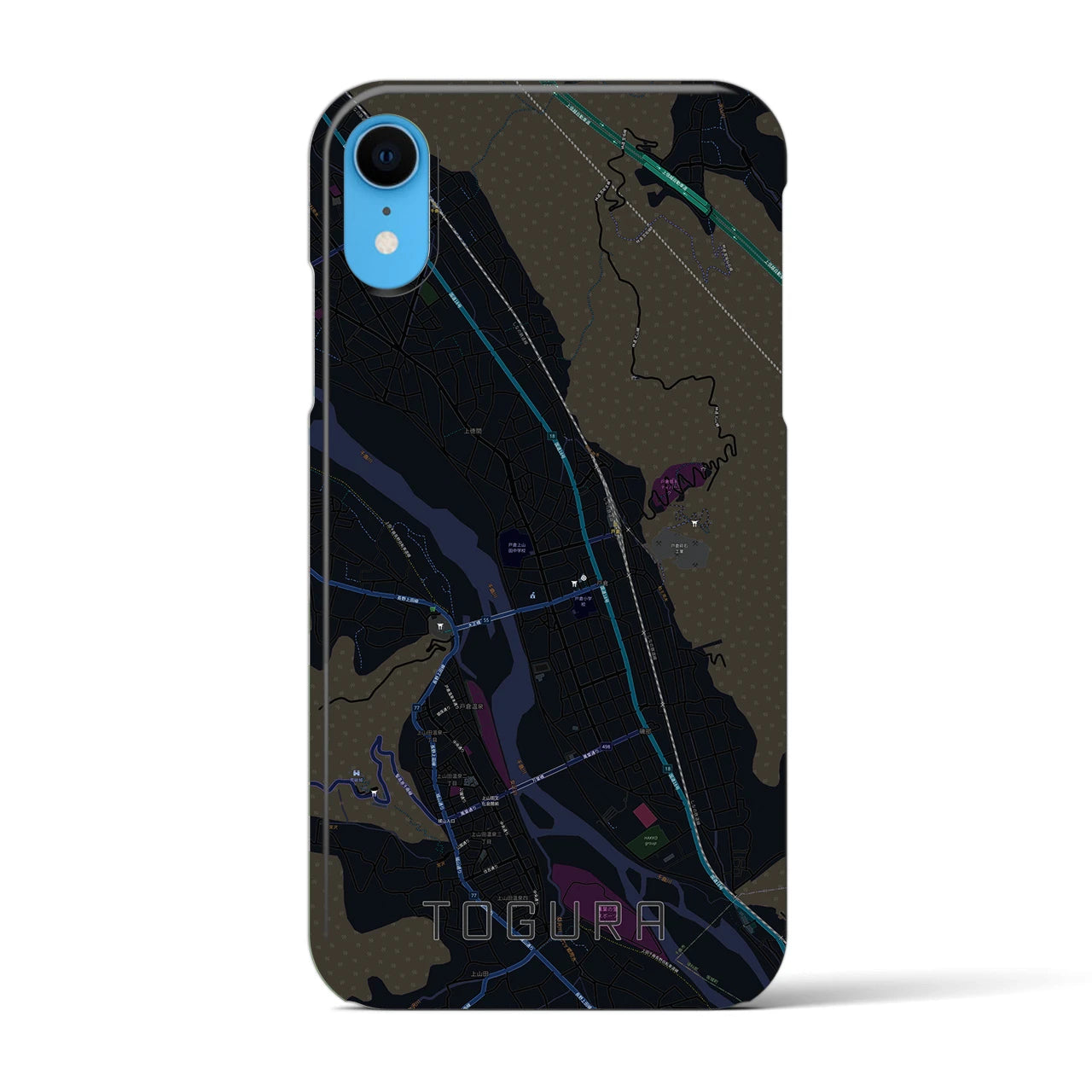 【戸倉(長野県)】地図柄iPhoneケース(バックカバータイプ)