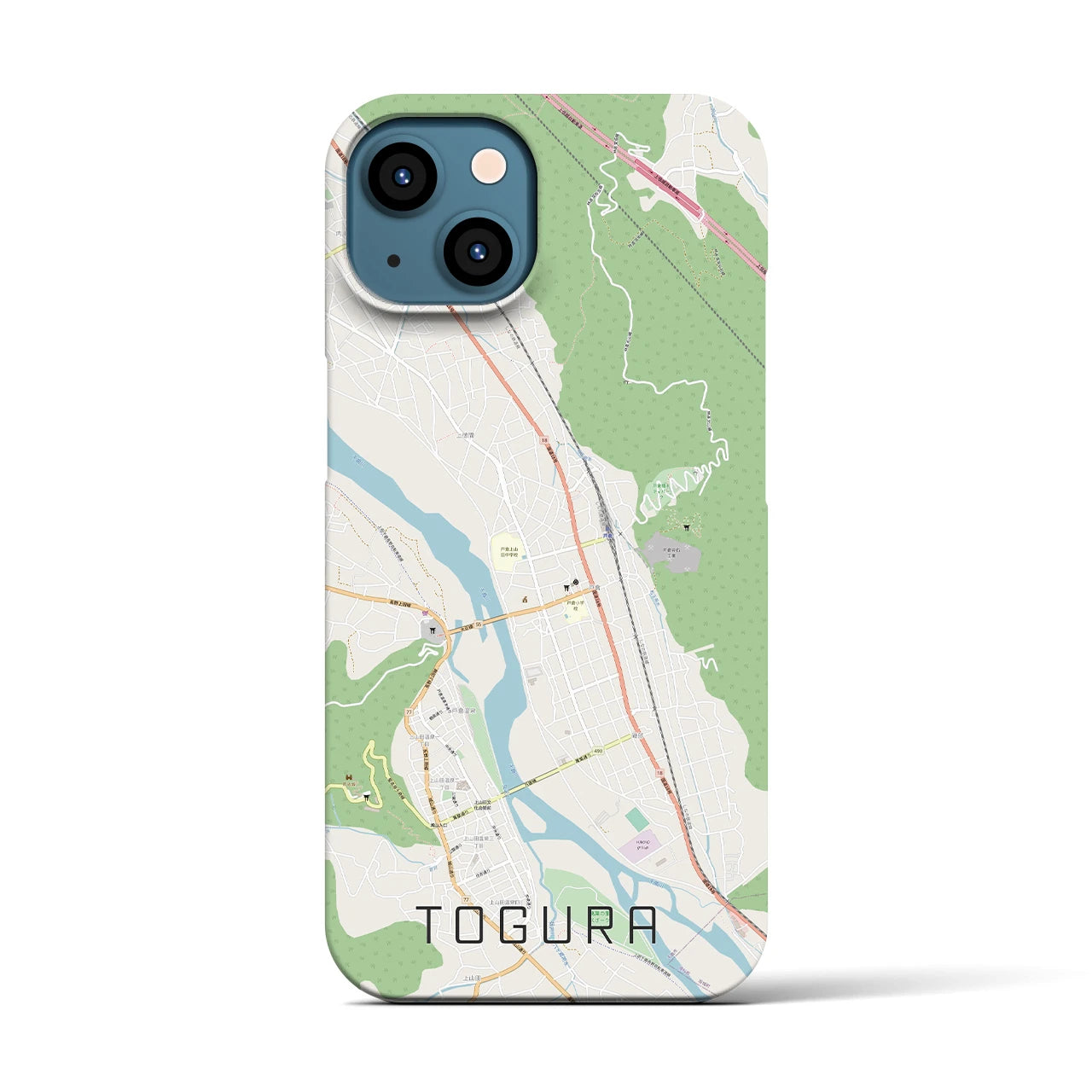 【戸倉(長野県)】地図柄iPhoneケース(バックカバータイプ)